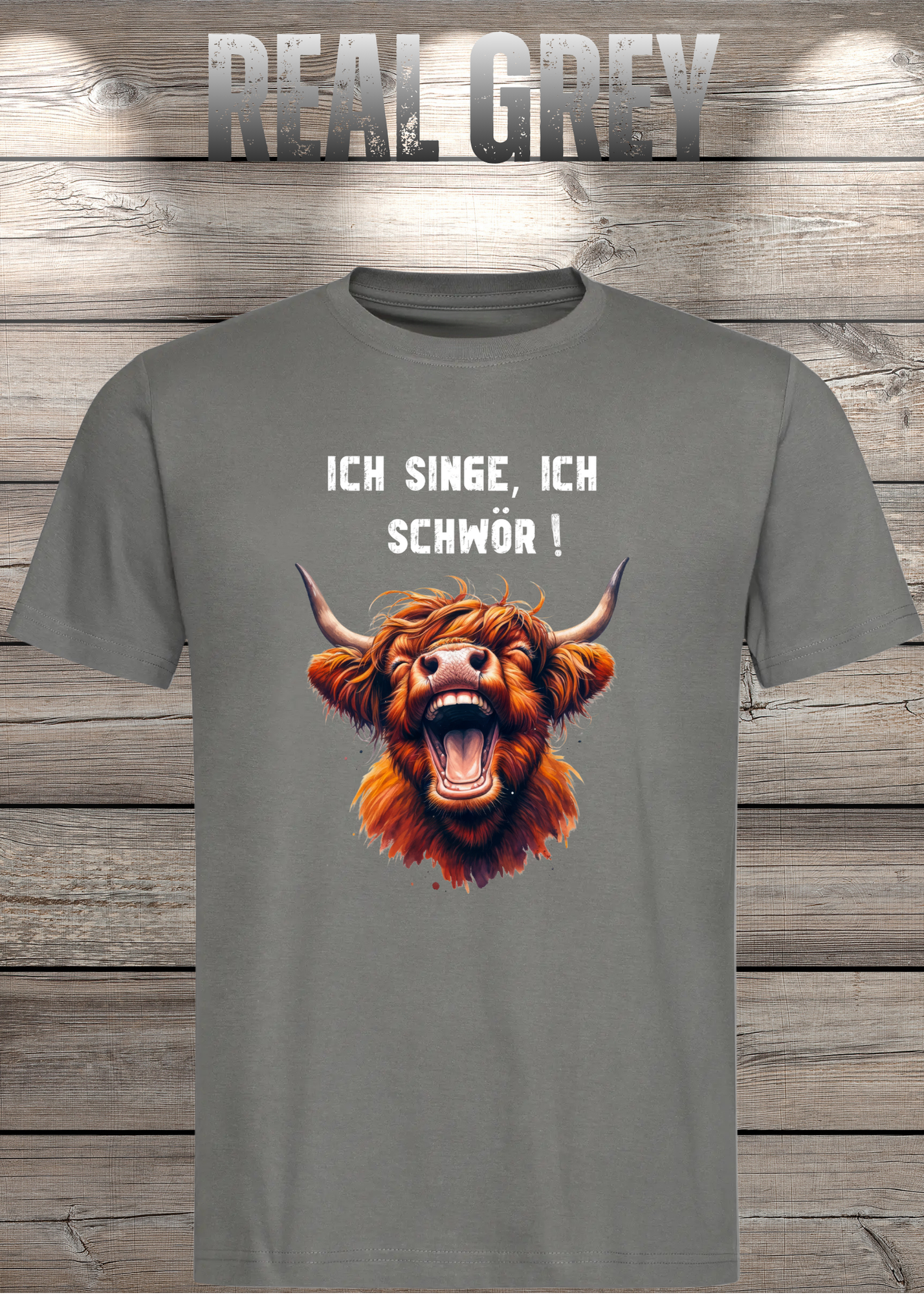 Highland Kuh Unisex T-Shirt - Ich singe, ich schwör! (Spoiler: Sie schreit!)