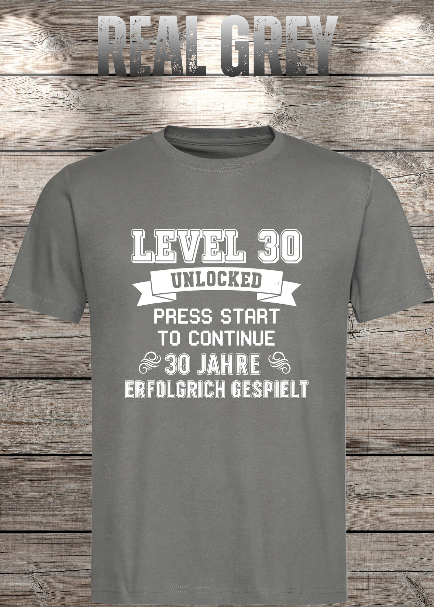 T-Shirt Unisex 'Level 30' - 30er Geburtstag Gamer-Shirt für Levelaufsteiger