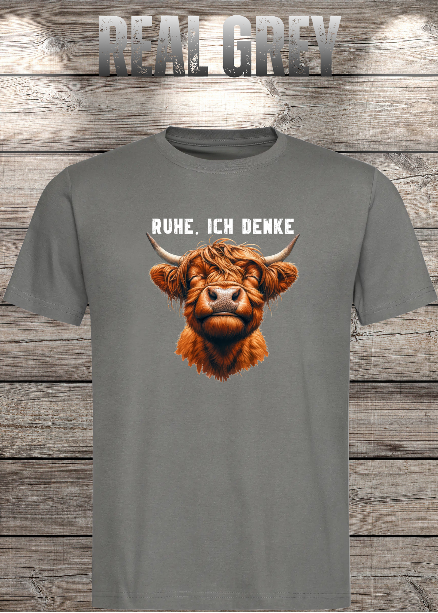 Highland Kuh Unisex T-Shirt - Ruhe! Ich denke...