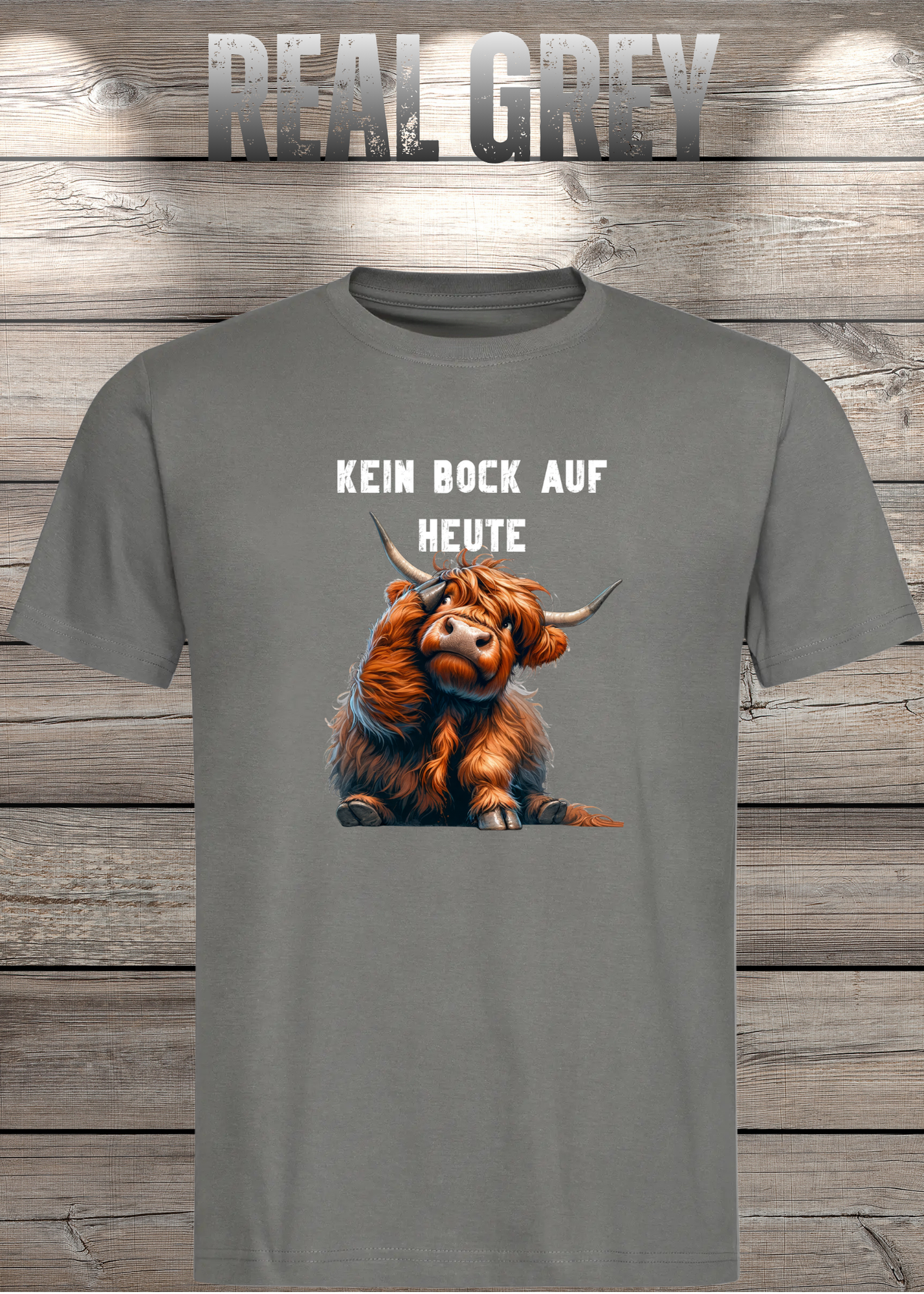 Highland Kuh Unisex T-Shirt Kein Bock auf heute - Montags-Mood