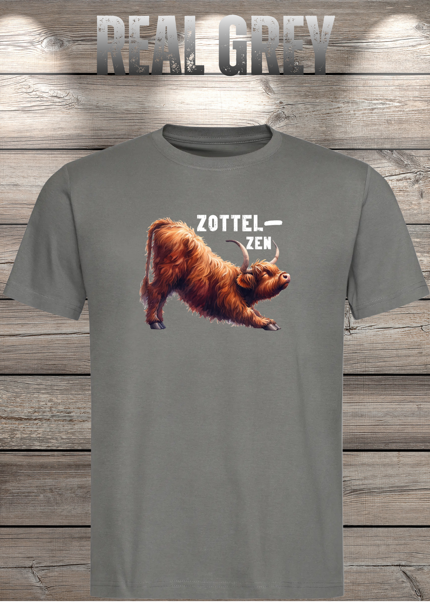 Highland Kuh Unisex T-Shirt - Zottel-Zen - Entspannte Vibes