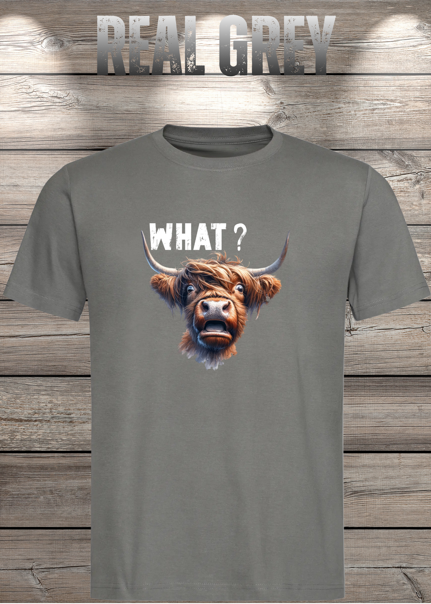 What?! Highland Kuh Unisex T-Shirt - Verwirrt aber Süß!