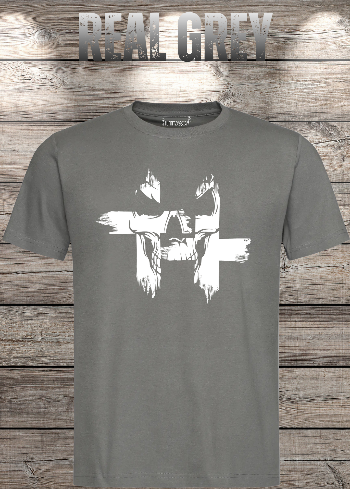 T-Shirt Kreuz Skull Totenkopf - Gothic Geschenkidee Rock Metal Style