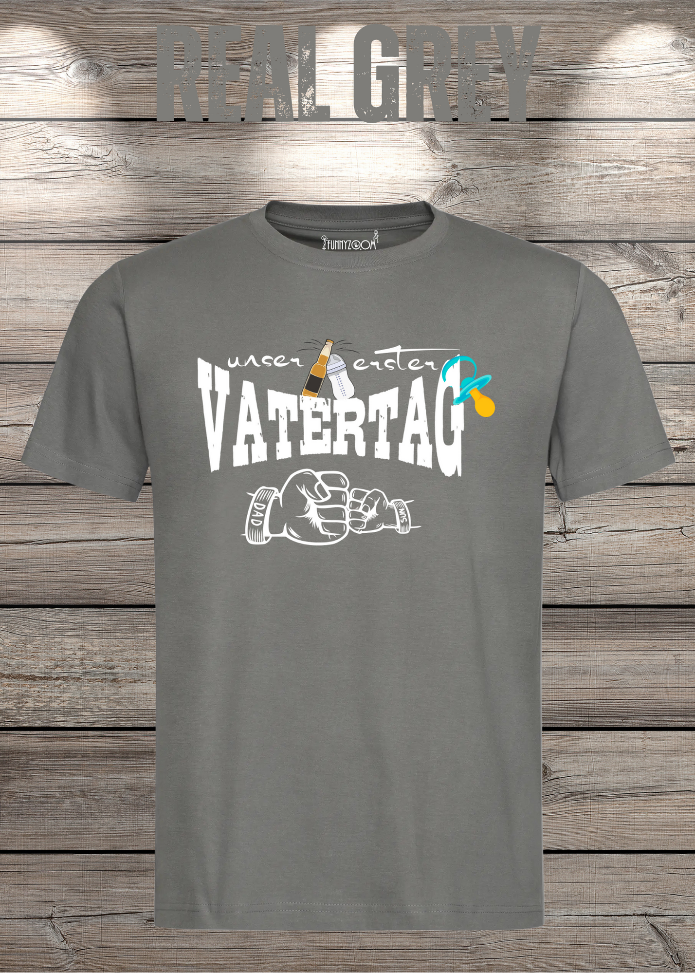 Herren T-Shirt für Papas mit Jungs Unser erster Vatertag Partnerschirt Vater Sohn T-Shirt Geschenkidee Witziges Papa T-Shirt
