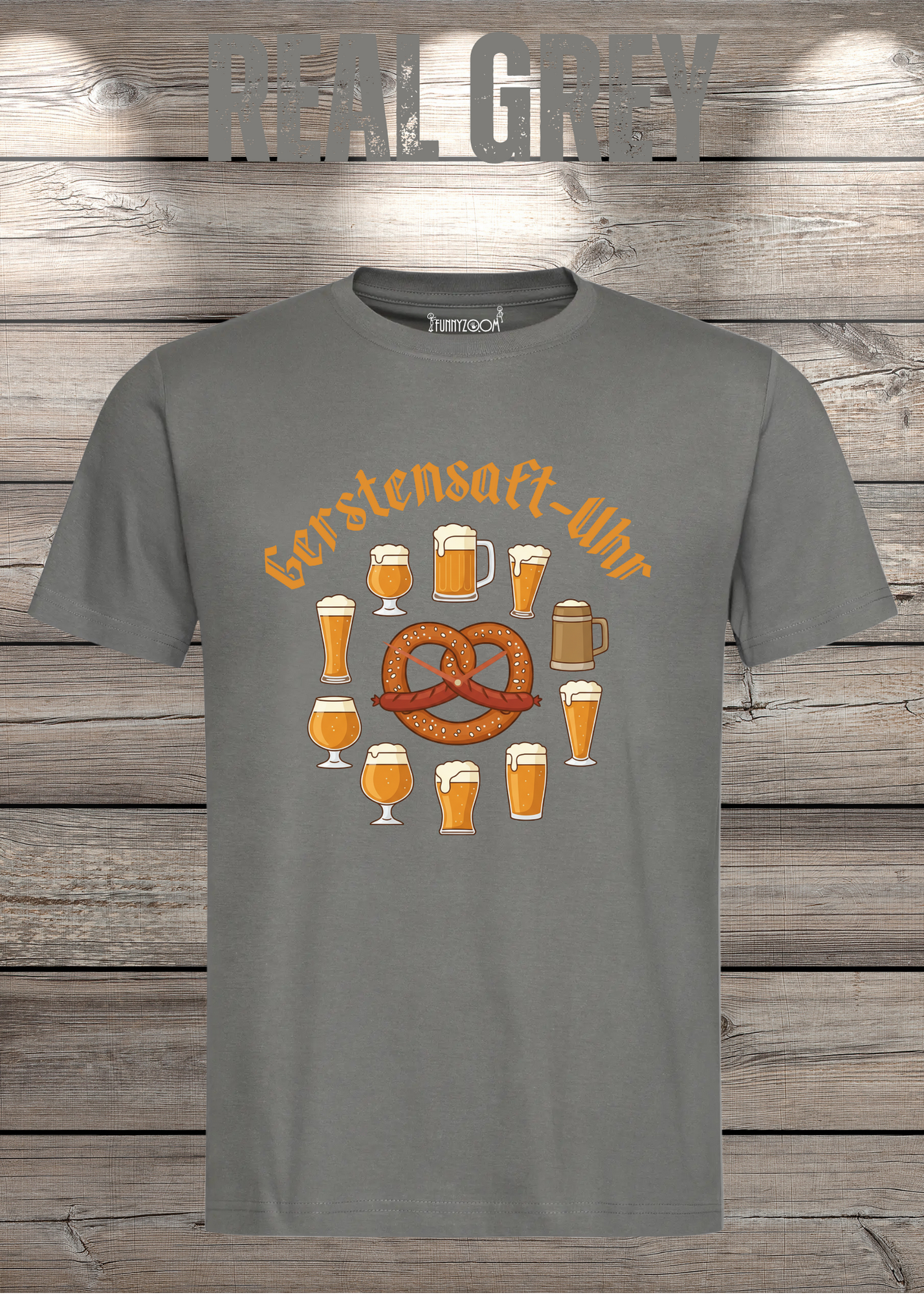 T-Shirt Gerstensaft Uhr Bieruhr Geschenkidee T-Shirt Freizeit T-Shirt Unisex in vielen Farben und Größen