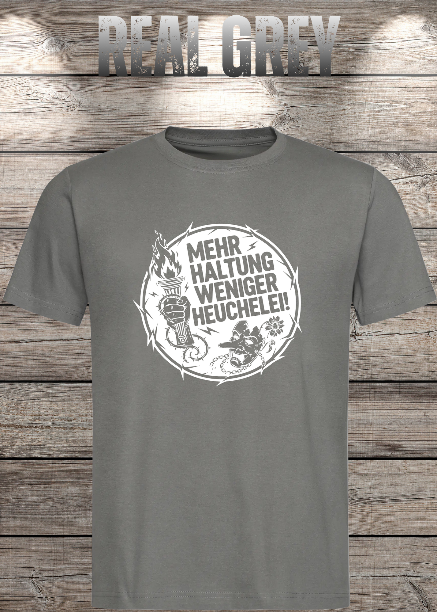 Unisex T-Shirt Mehr Haltung weniger Heuchelei