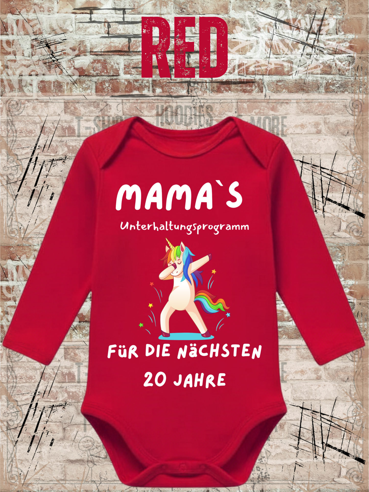 Baby Body 'Mamas Unterhaltungsprogramm' - Lustiger Babybody als Geschenk zur Geburt