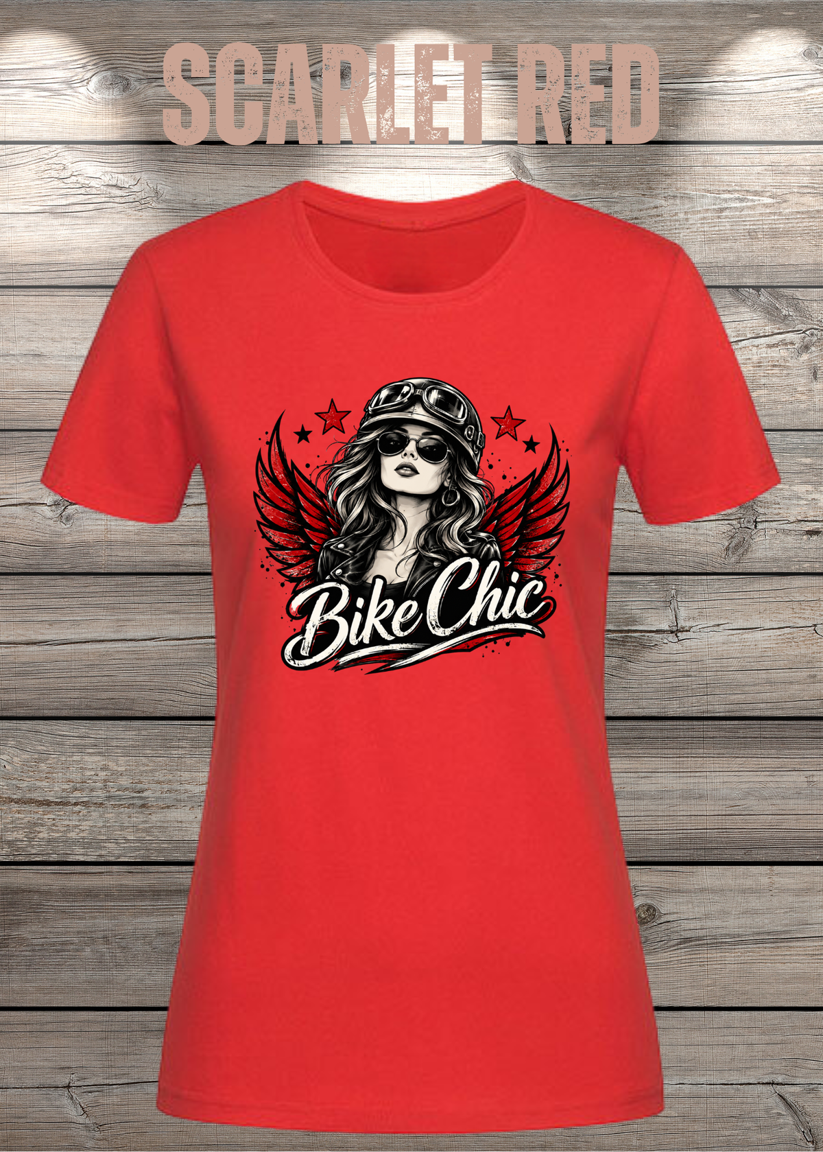 Bike Chic – Damen Biker T-Shirt | Rockiges Motorrad Shirt