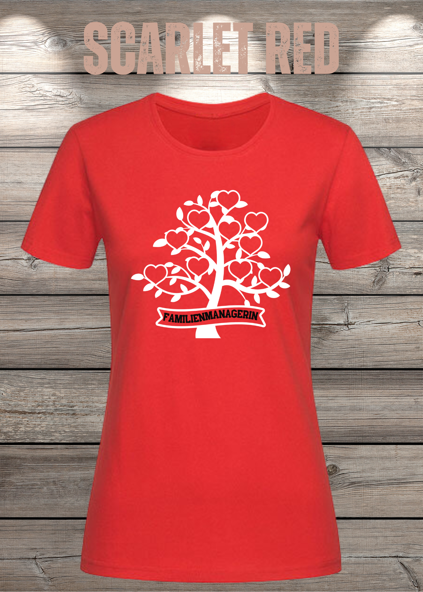 Familienmanagerin T-Shirt Damen – Herzbaum | Geschenk für Mama