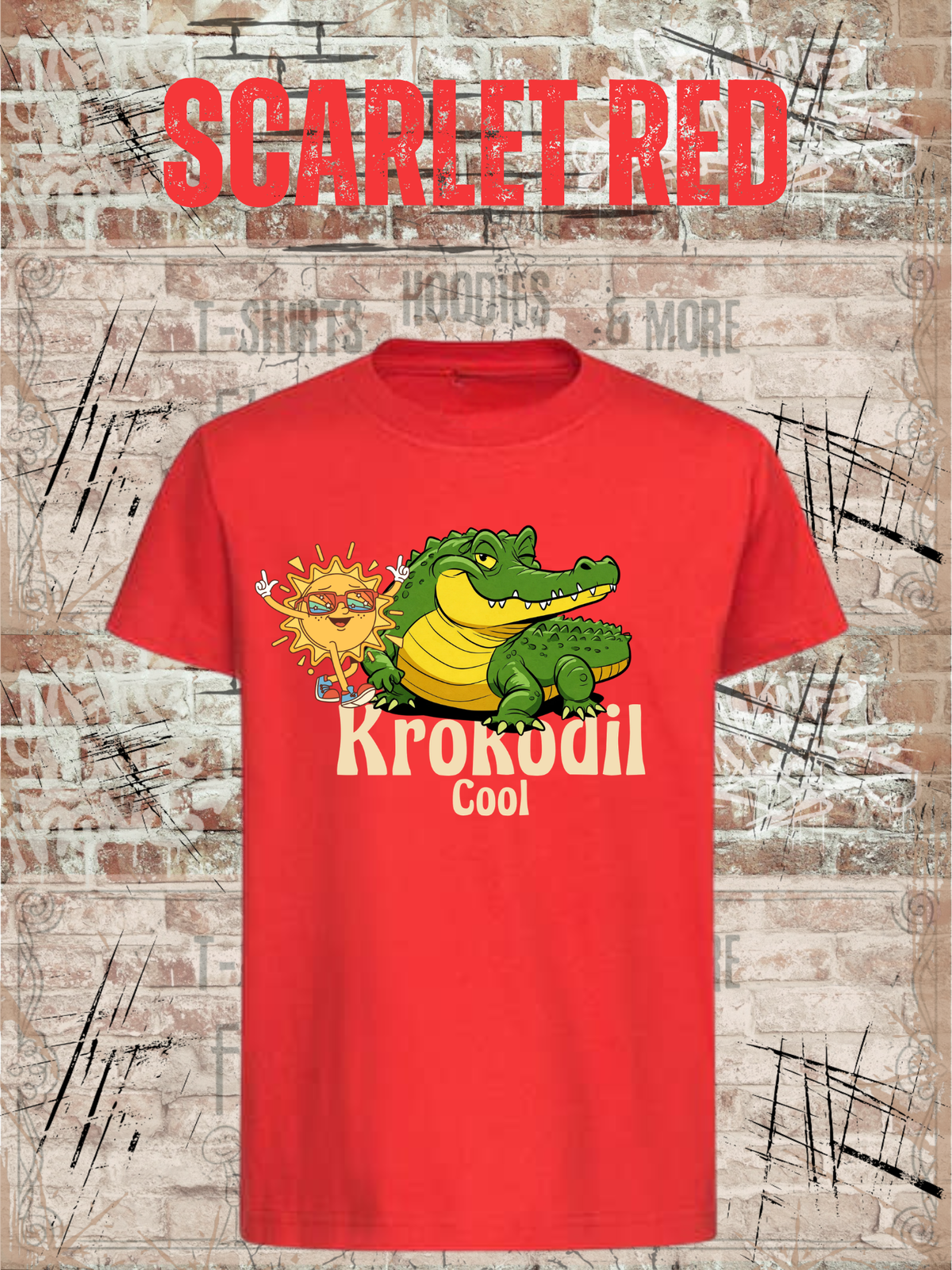Krokodil Cool – Kinder T-Shirt für Jungen & Mädchen