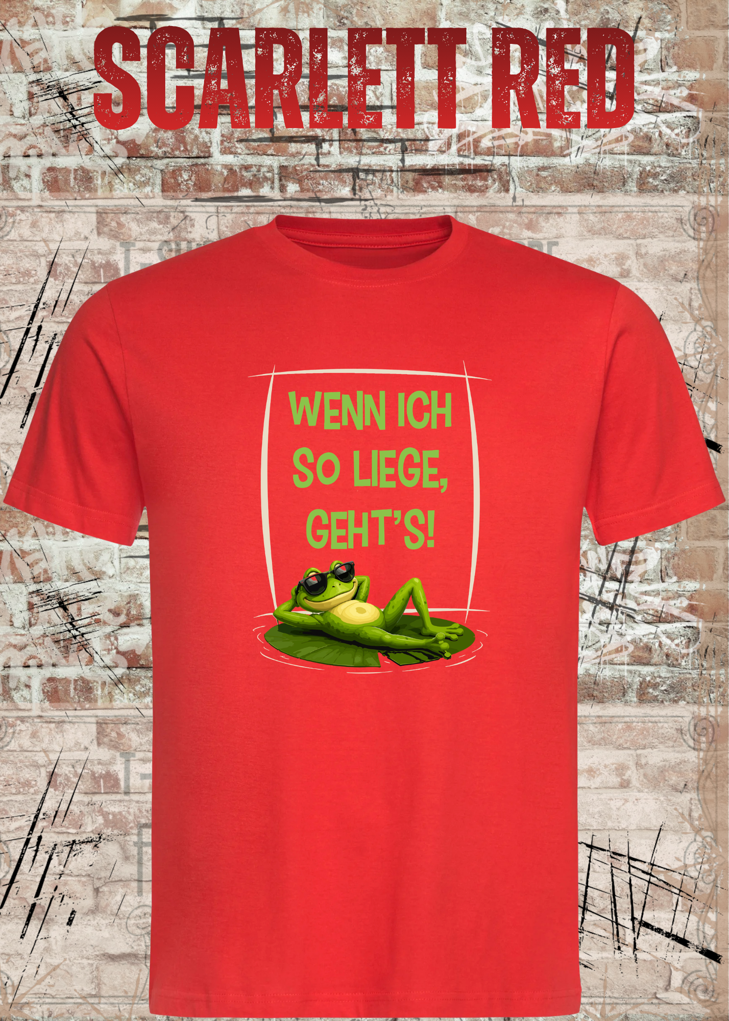 Wenn ich so liege, geht's! Frosch T-Shirt – Lustiges Fun Shirt mit chilligem Frosch