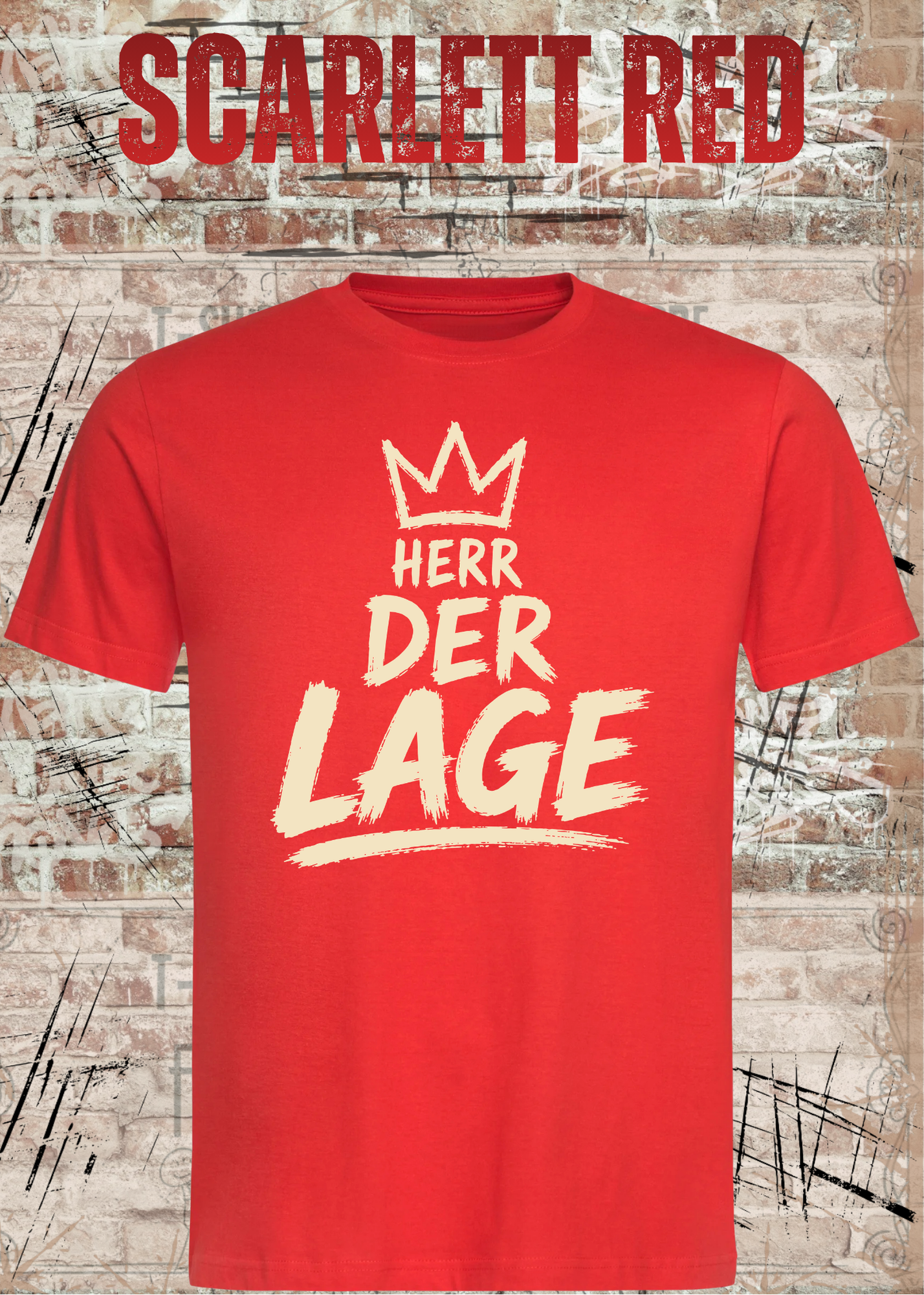 Herr der Lage – Lustiges Herren T-Shirt mit Krone