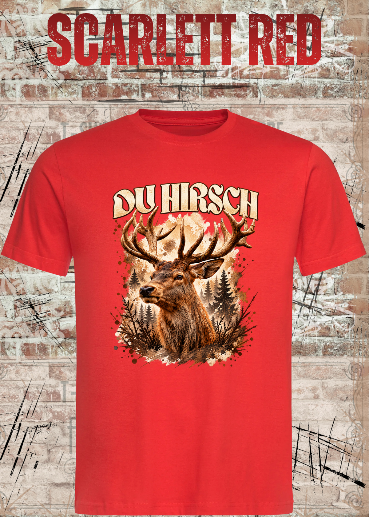 Du Hirsch T-Shirt – Lustiges Hirsch Shirt | Unisex Natur & Jäger Geschenk