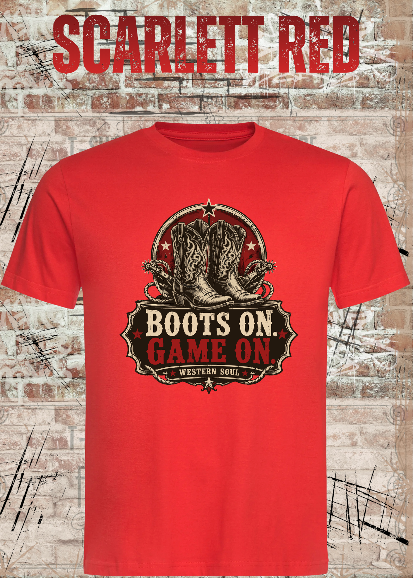 Boots On – Game On | Western Soul Unisex T-Shirt