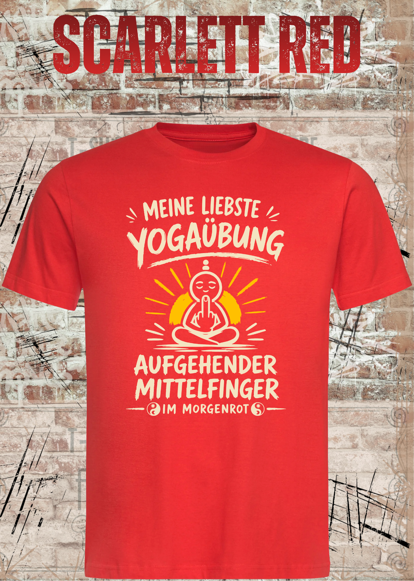 Meine liebste Yogaübung – Aufgehender Mittelfinger | Unisex T-Shirt