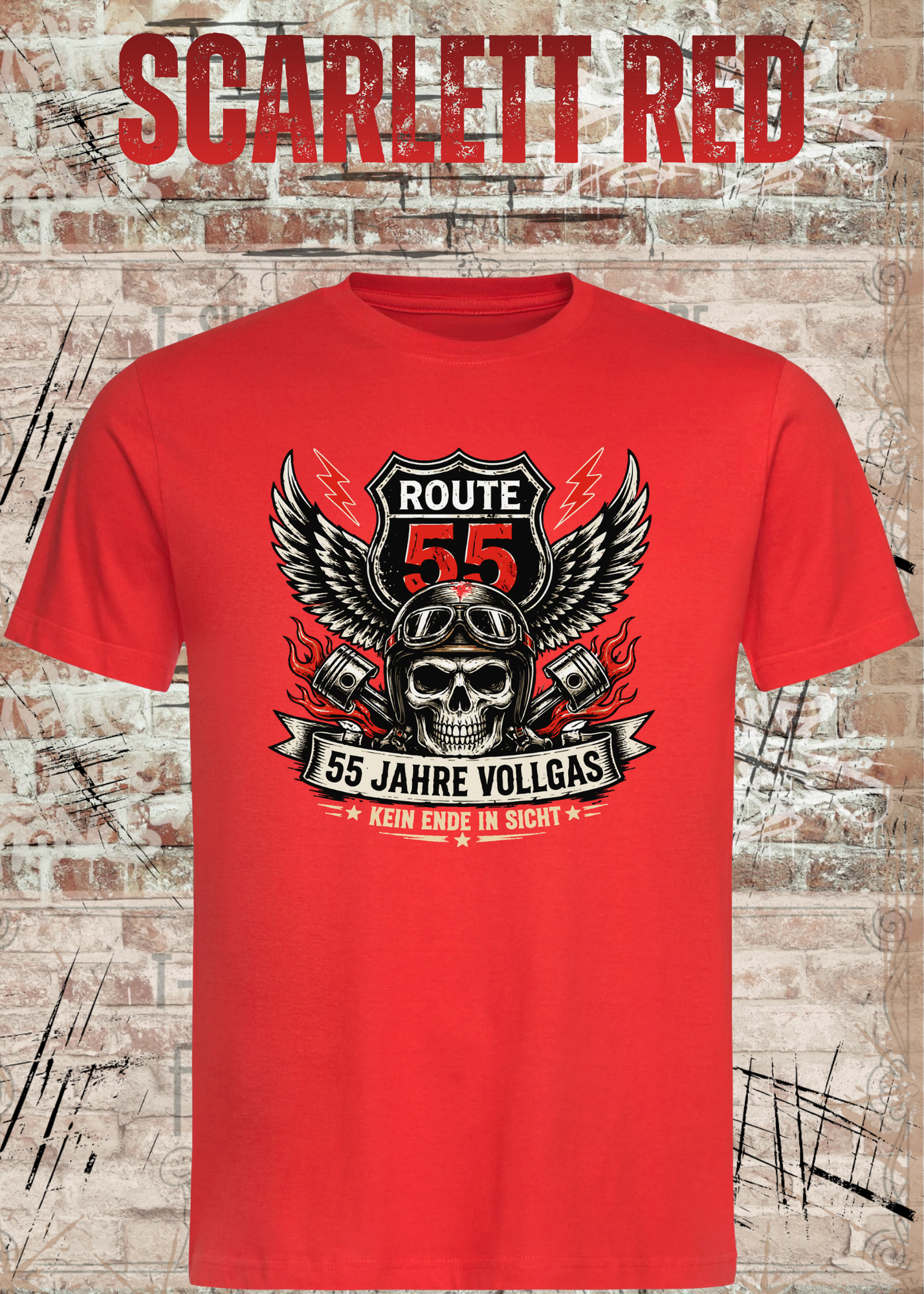 55 Jahre Vollgas T-Shirt – Route 55 | Lustiges 55. Geburtstag Geschenk für Männer