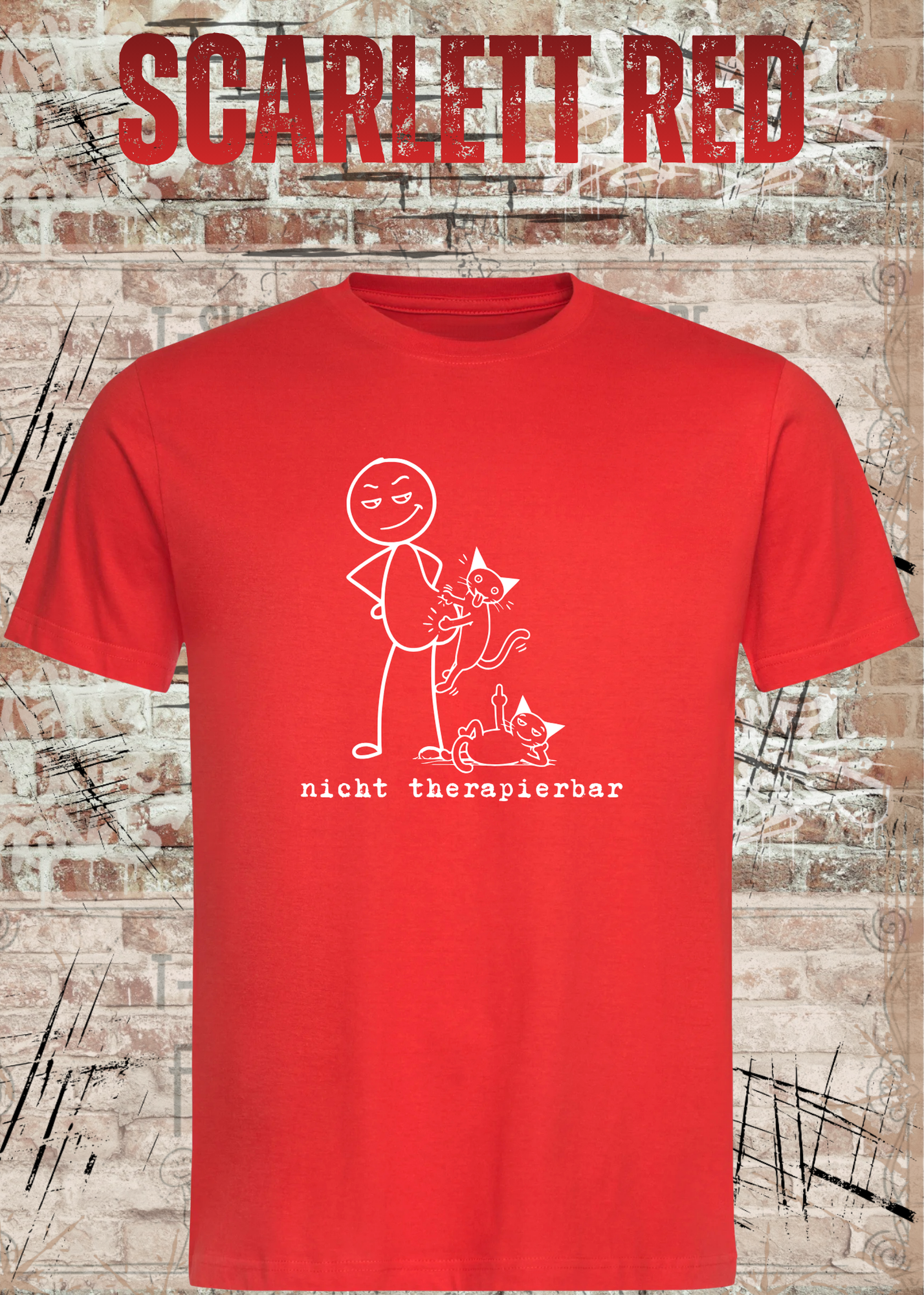 Nicht Therapierbar Katzen Shirt – Lustiges Unisex Humor T-Shirt