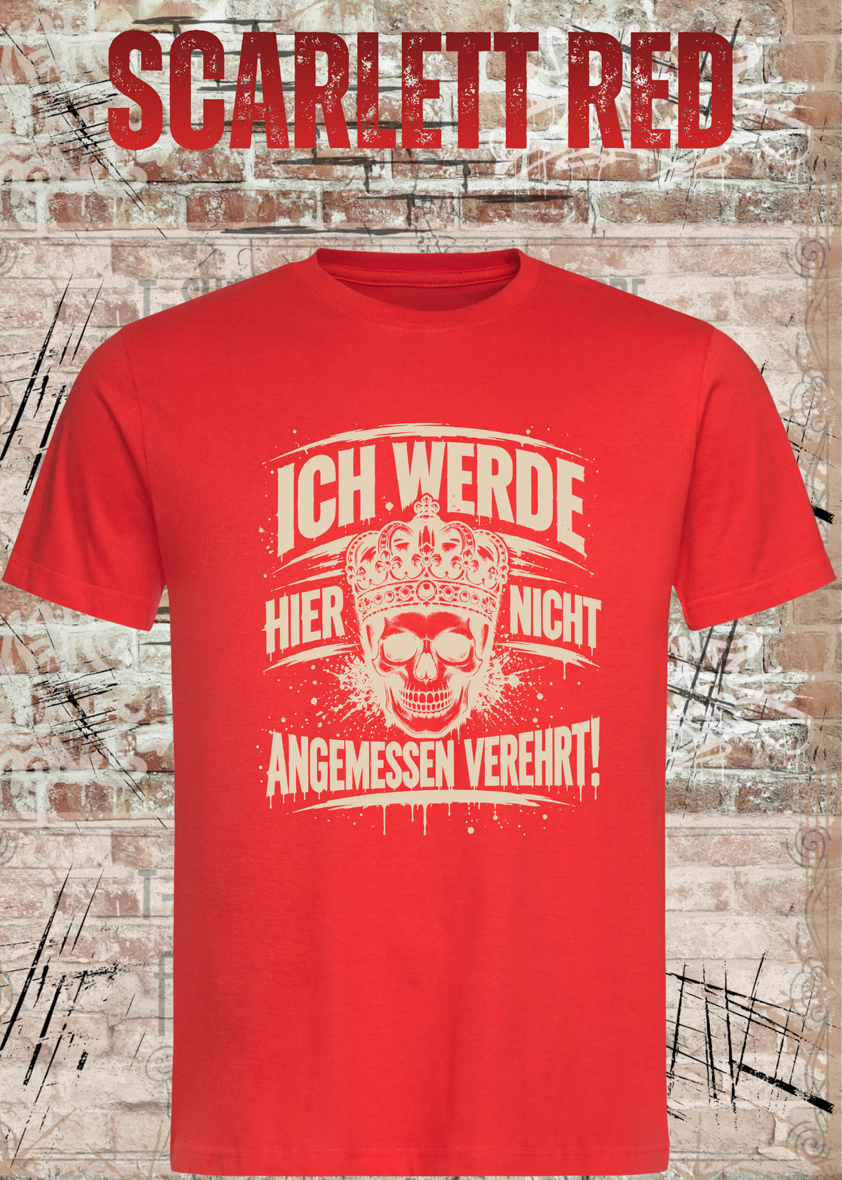Ich werde hier nicht angemessen verehrt – Herren Skull T-Shirt | FunnyZoom