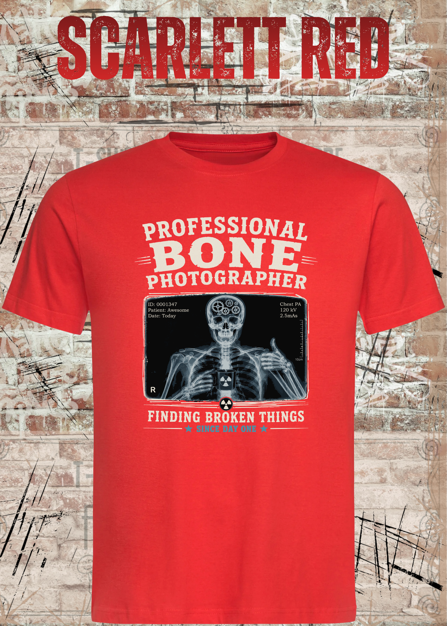 Professional Bone Photographer T-Shirt – Lustiges Radiologie Shirt für Röntgen & Krankenhaus