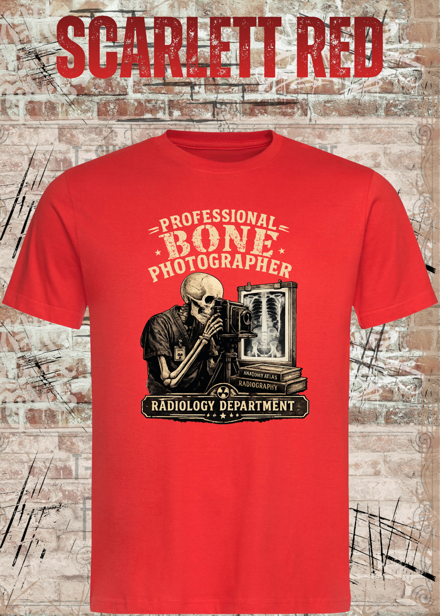 Professional Bone Photographer T-Shirt – Radiology Department Shirt für Röntgen & Klinik