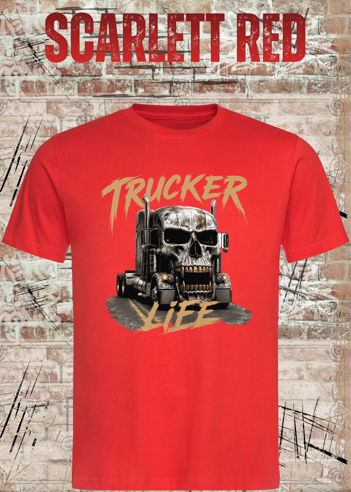 Trucker Life T-Shirt – LKW Totenkopf Shirt für Trucker