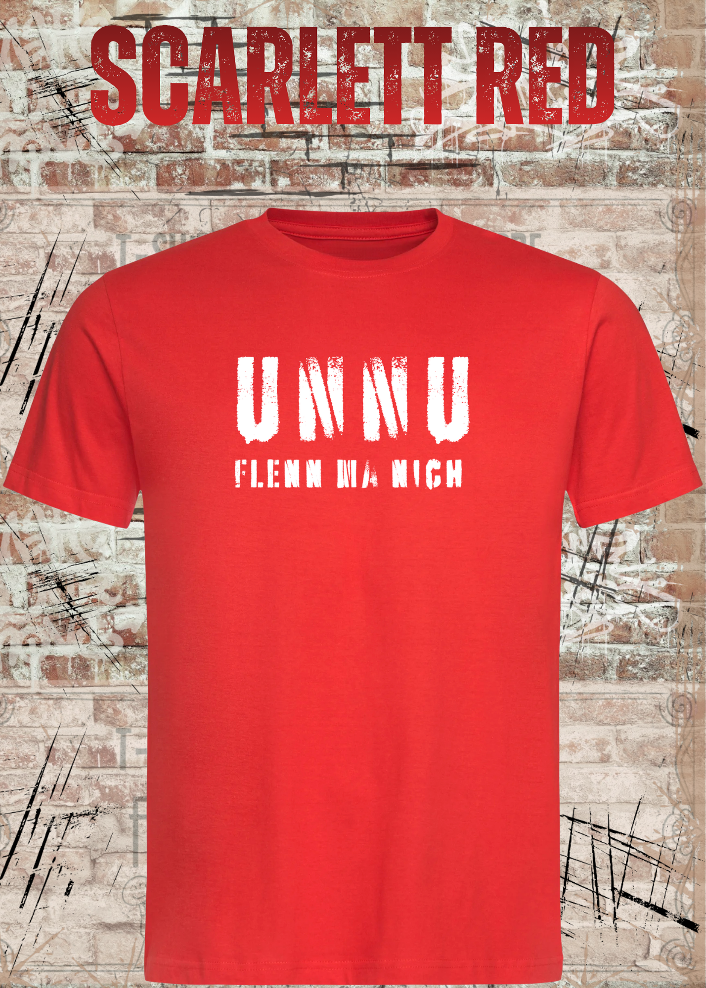 Unnu flenn ma nich! – Sächsisches Unisex T-Shirt mit lustigem Dialekt Spruch
