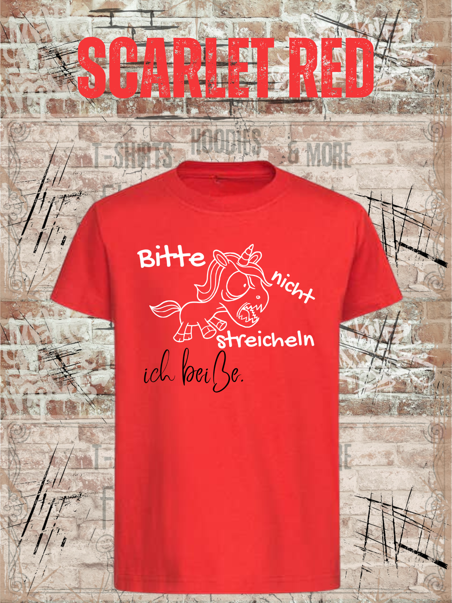Kinder T-Shirt Einhorn bitte nicht streicheln, ich beiße Witziges Kids T-Shirt Geschenkidee