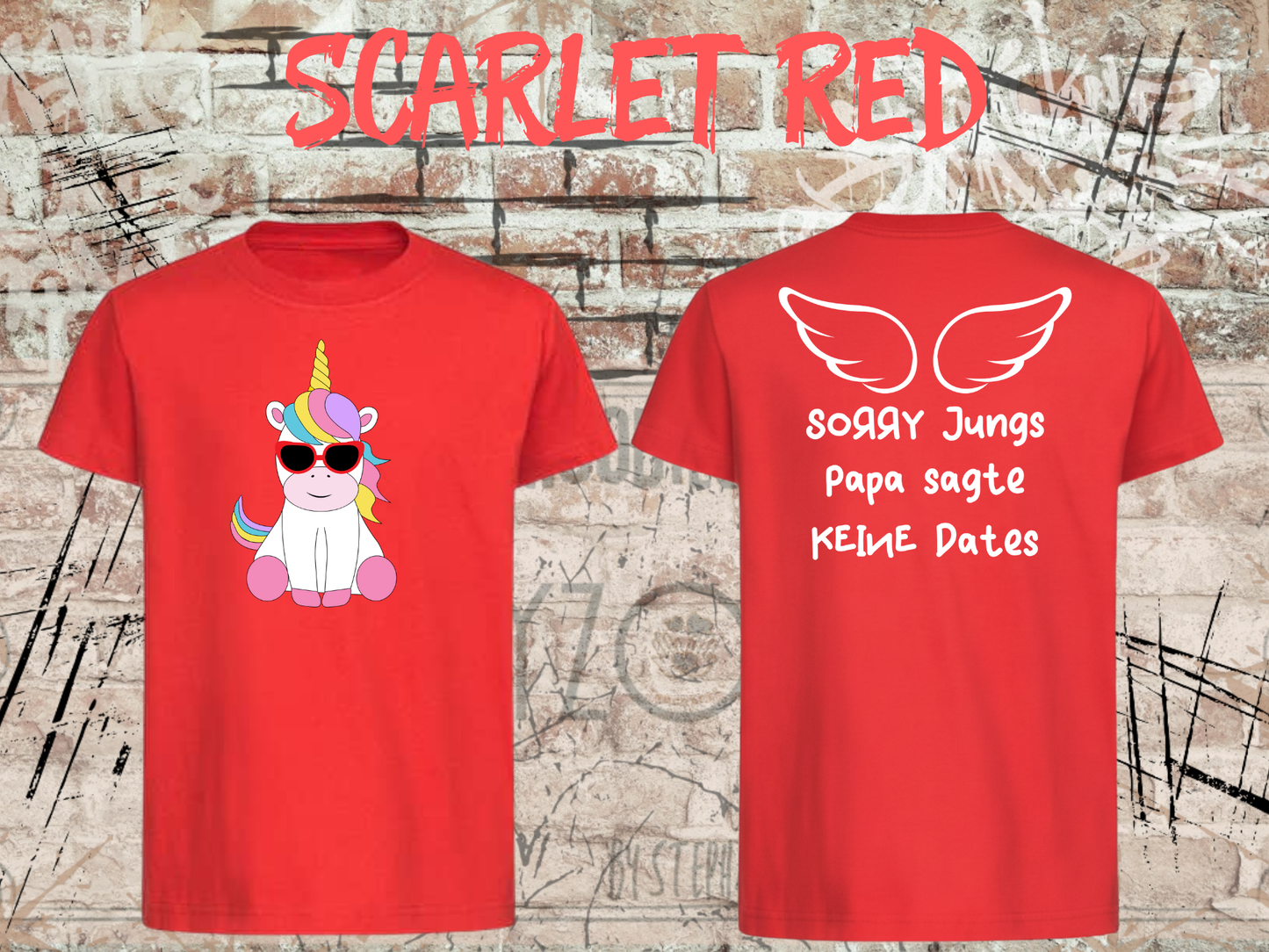 Kinder T-Shirt Sorry Jungs Papa sagte keine Dates Lustiges T-Shirt Geschenkidee Witziges T-Shirt mit Spruch in vielen Farben