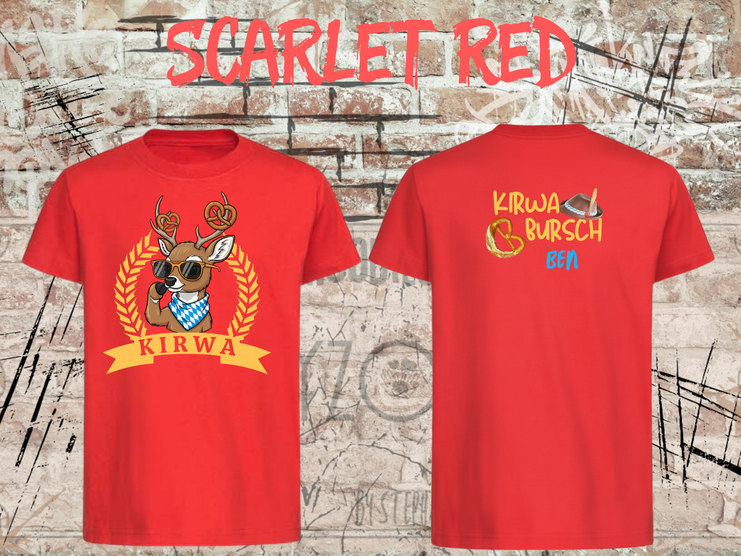 Jungen T-Shirt Kirwa Bursch Bayerisches Volksfest Shirt – Personalisierbar mit Vornamen