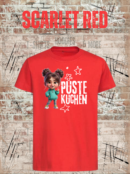 Kinder-T-Shirt „Pustekuchen!“ in Scarlet Red.