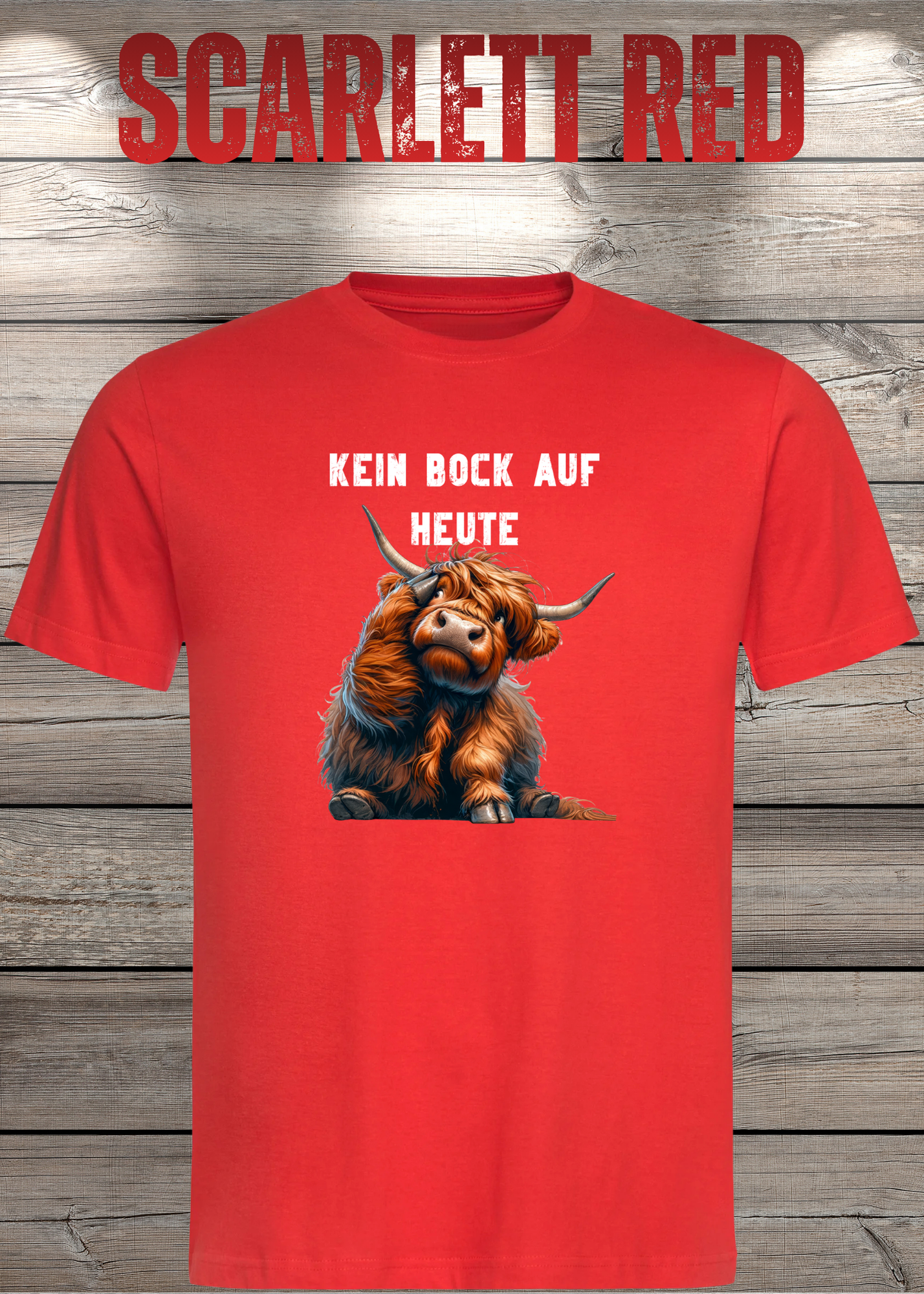 Highland Kuh Unisex T-Shirt Kein Bock auf heute - Montags-Mood