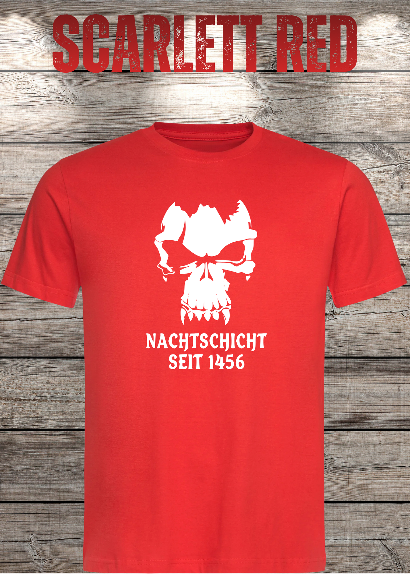 Gothic T-Shirt Skull Totenkopf Vampir Nachtschicht seit 1456 – Unisex Geschenkidee