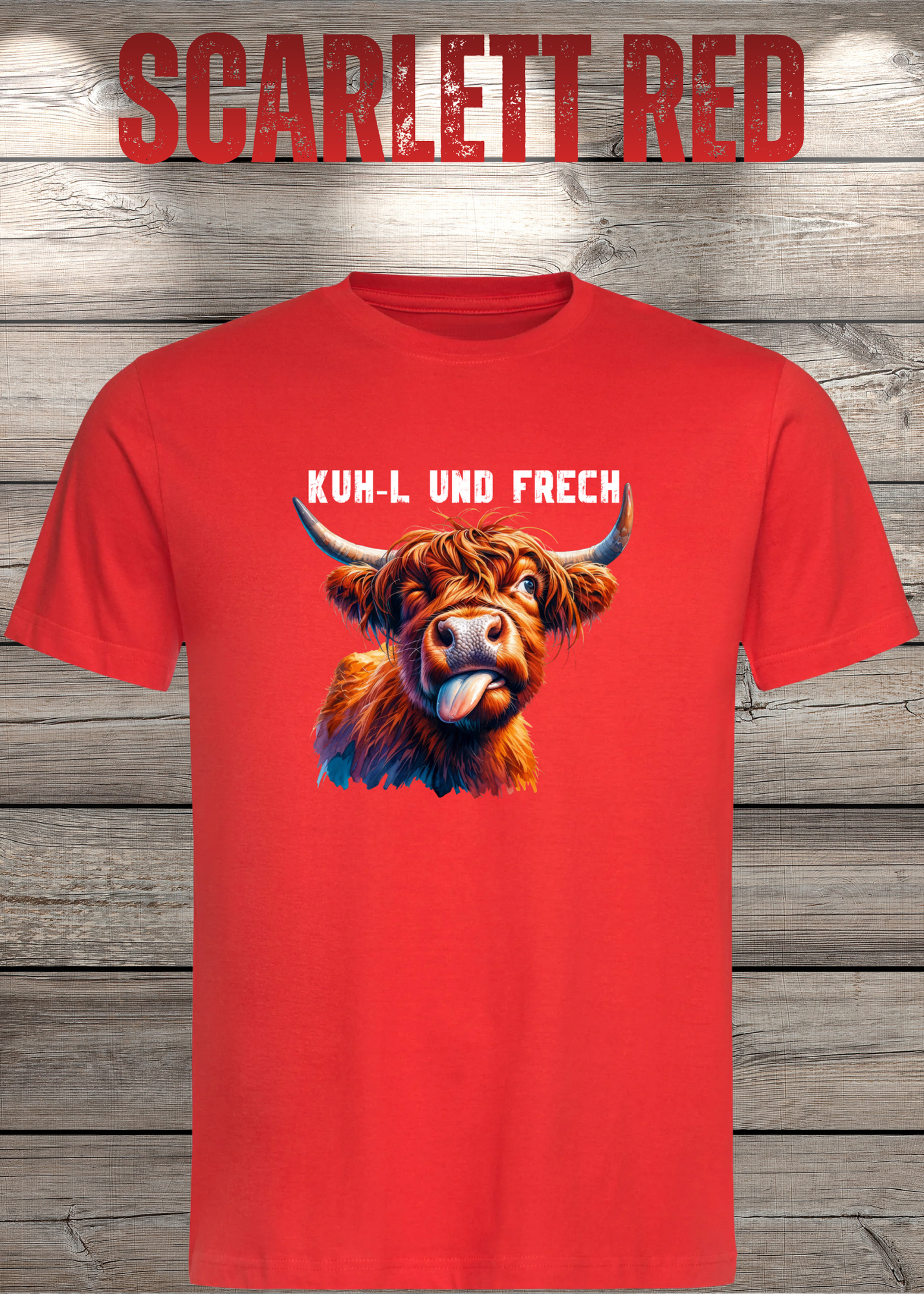 Highland Kuh Unisex T-Shirt Kuh-l und frech! Zottel-Power