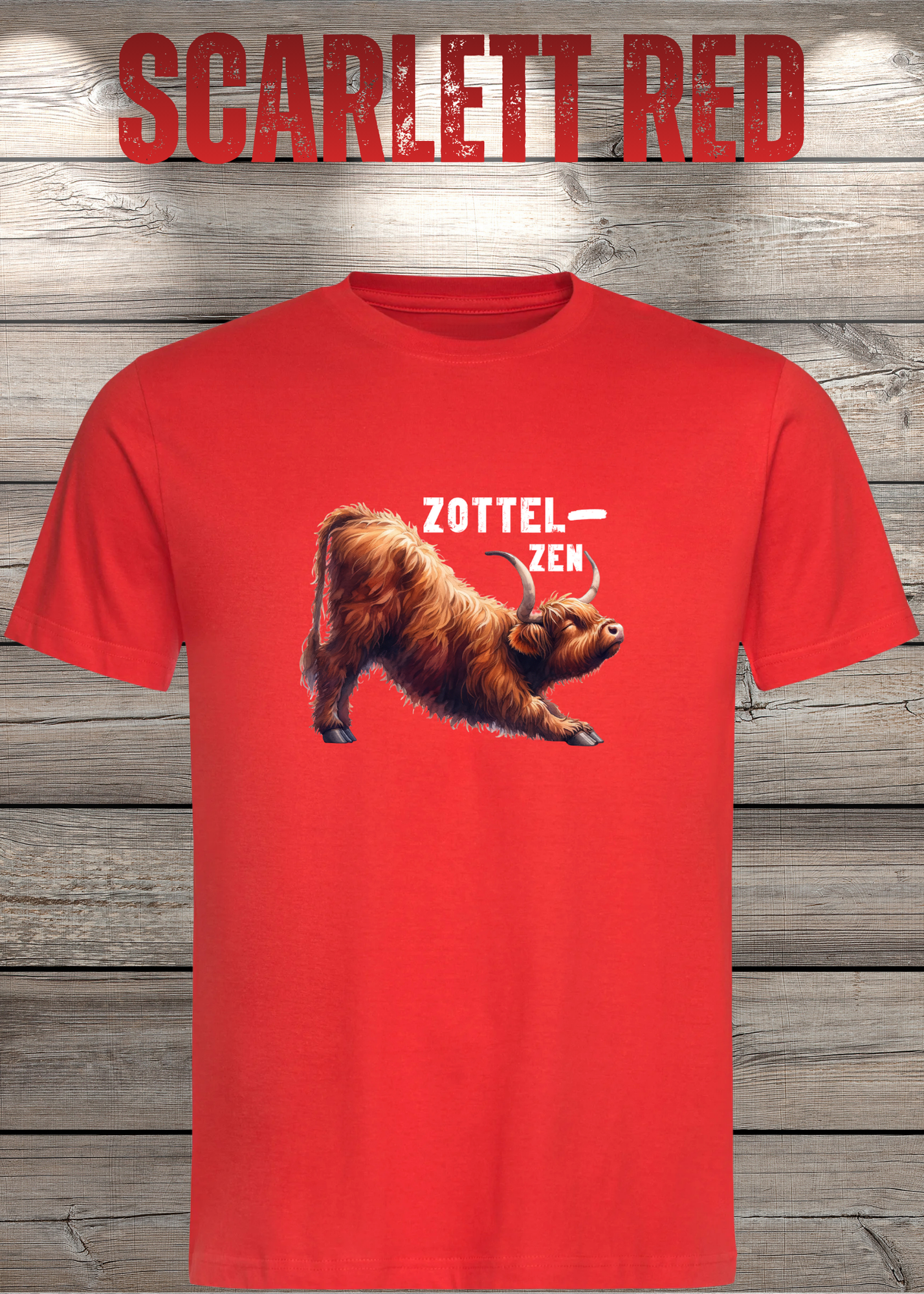 Highland Kuh Unisex T-Shirt - Zottel-Zen - Entspannte Vibes