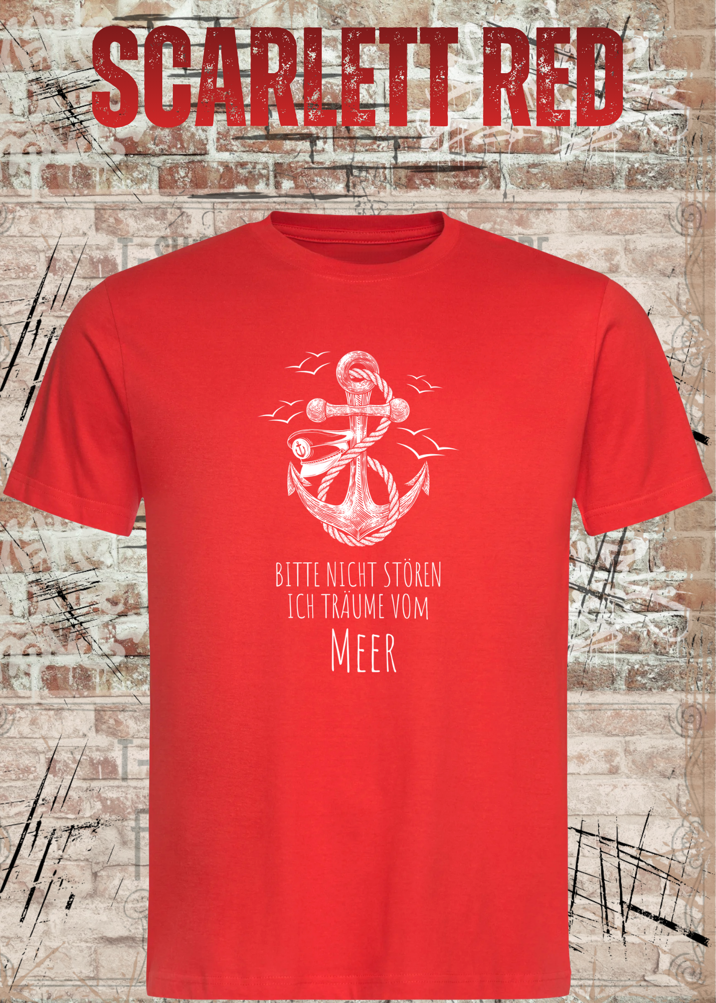 Rockiges Anker T-Shirt Herren & Damen – Bitte nicht stören ich träume vom Meer – Maritime Vintage Shirt