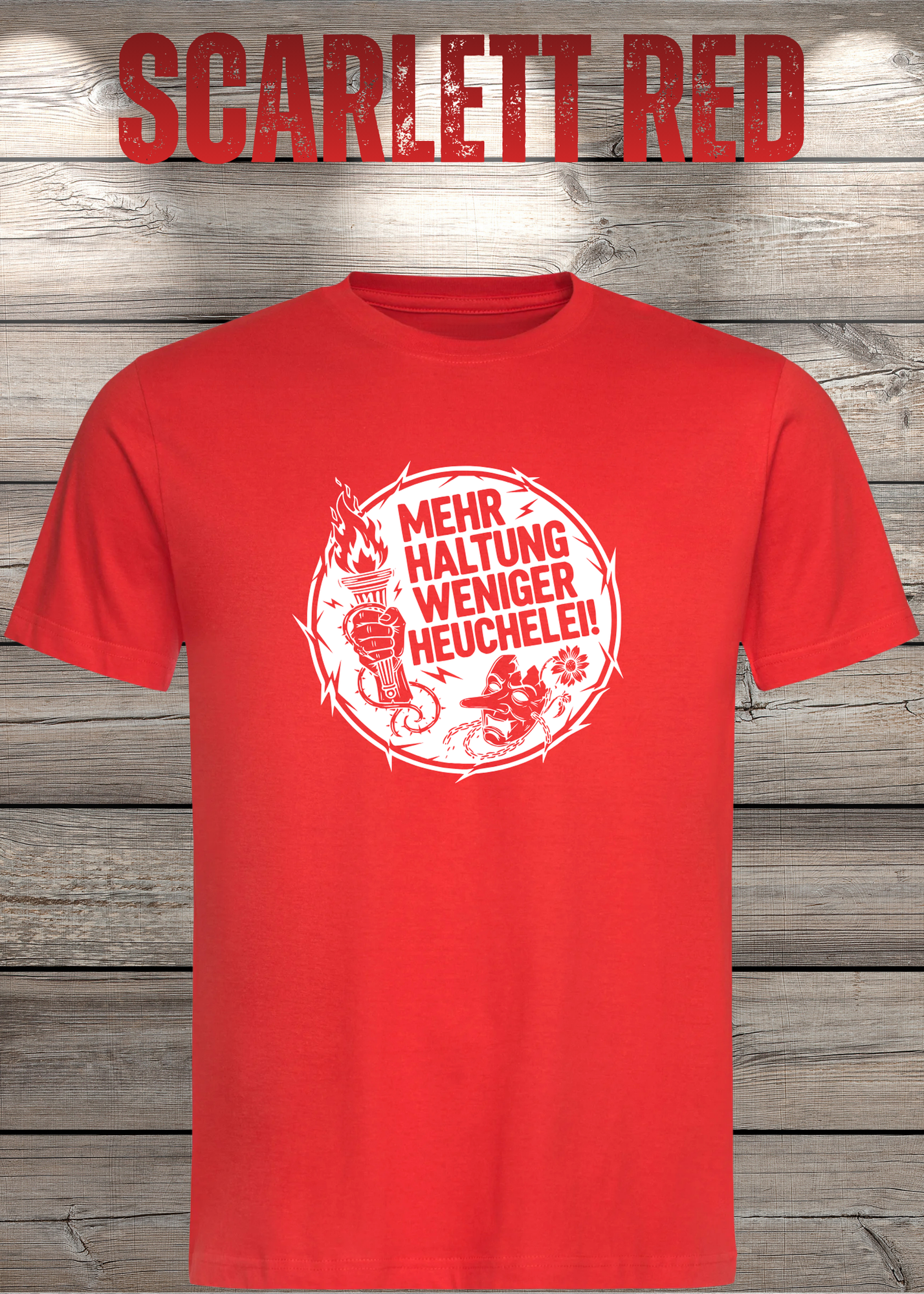 Unisex T-Shirt Mehr Haltung weniger Heuchelei