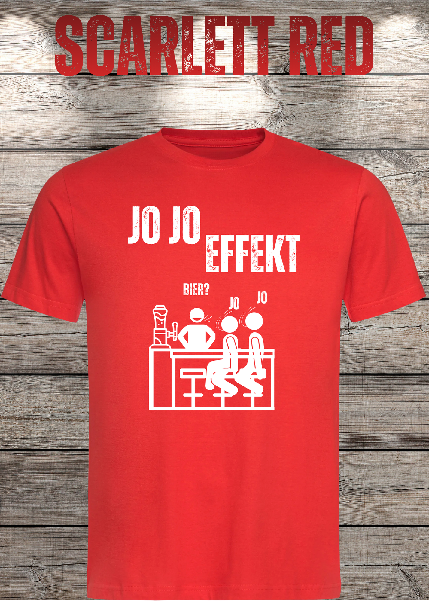 JO JO Effekt T-Shirt – Lustiges Biertrinker Shirt für Männer – Perfektes Geschenk