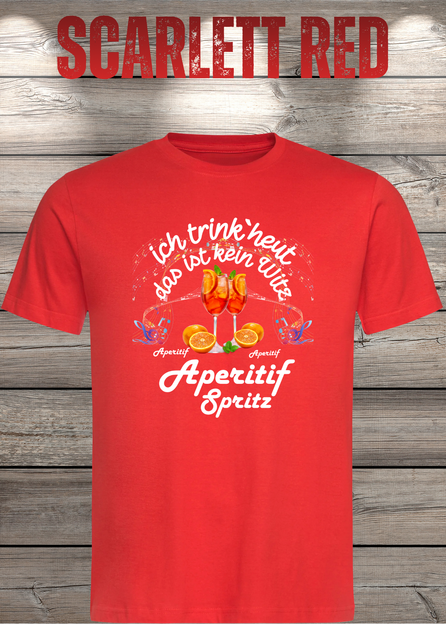 T-Shirt 'Heute trinke ich und das ist kein Witz Aperitif Spritz' - Lustiges Geschenk Unisex