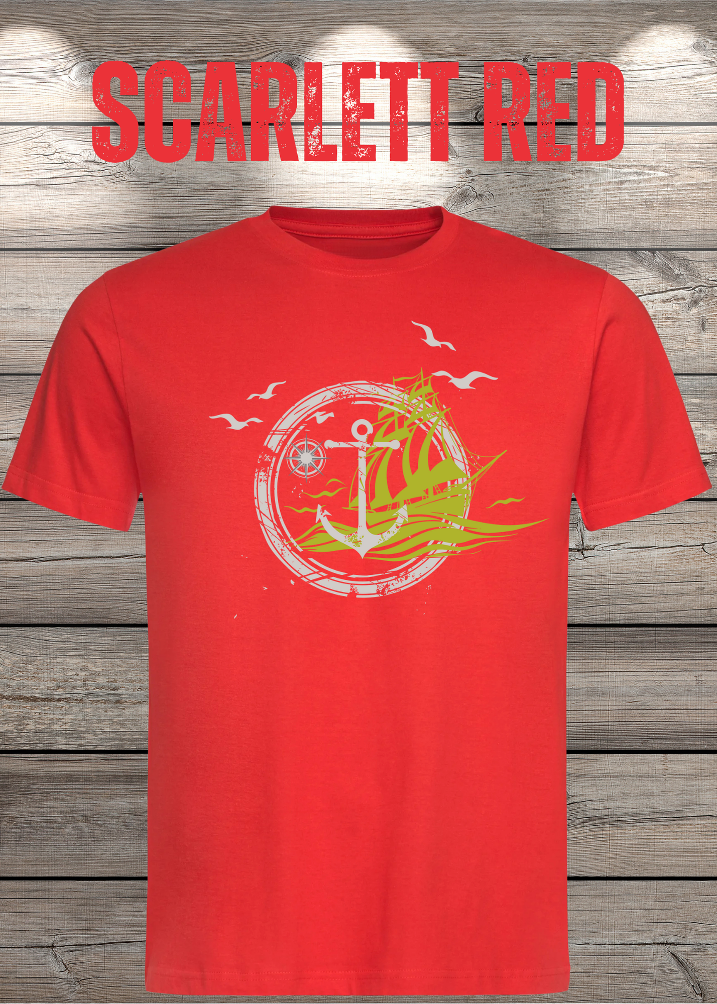 T-Shirt Schiff Anker Kompass Witziges T-Shirt mit Spruch Geschenkidee Freizeit T-Shirt Geburtstagsgeschenk Unisex