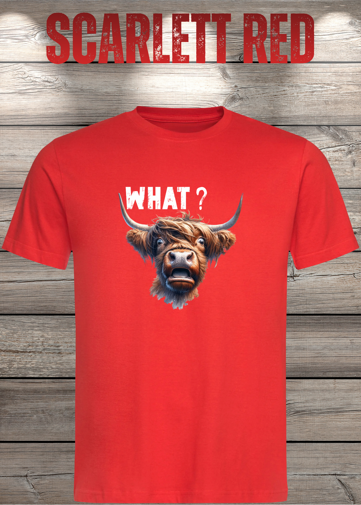 What?! Highland Kuh Unisex T-Shirt - Verwirrt aber Süß!