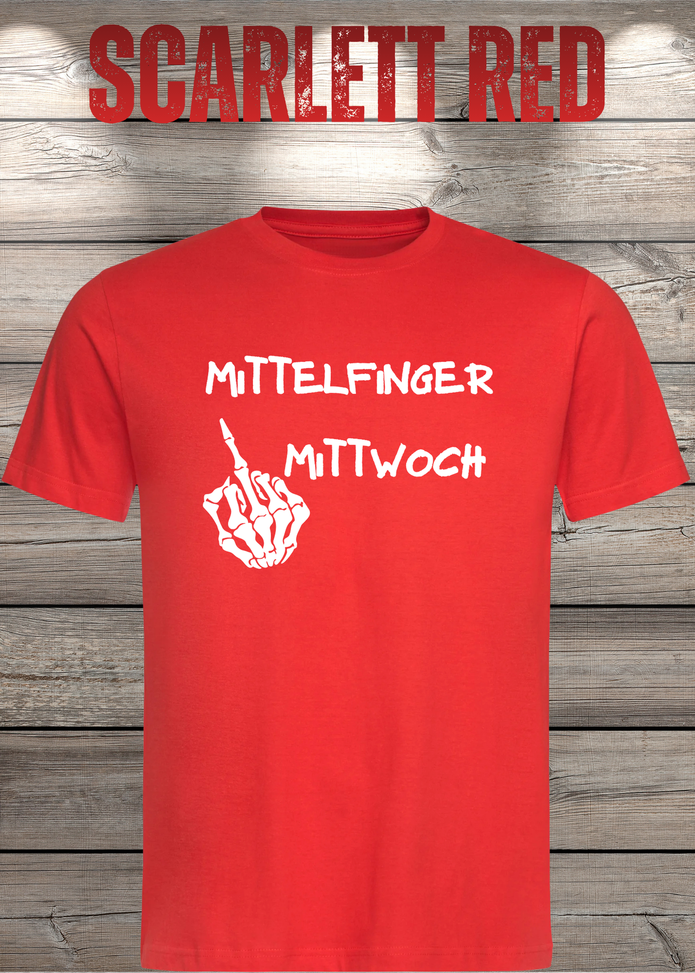 T-Shirt Mittelfinger Mittwoch Lustige Sprüche Geschenkidee Geburtstag Freizeit Unisex viele Farben