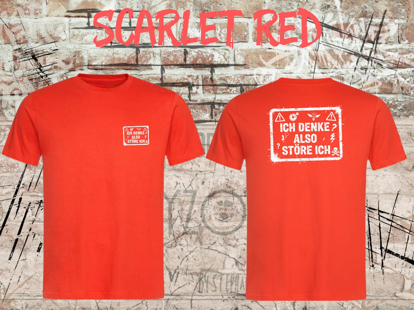 Unisex T-Shirt ich denke, also störe ich
