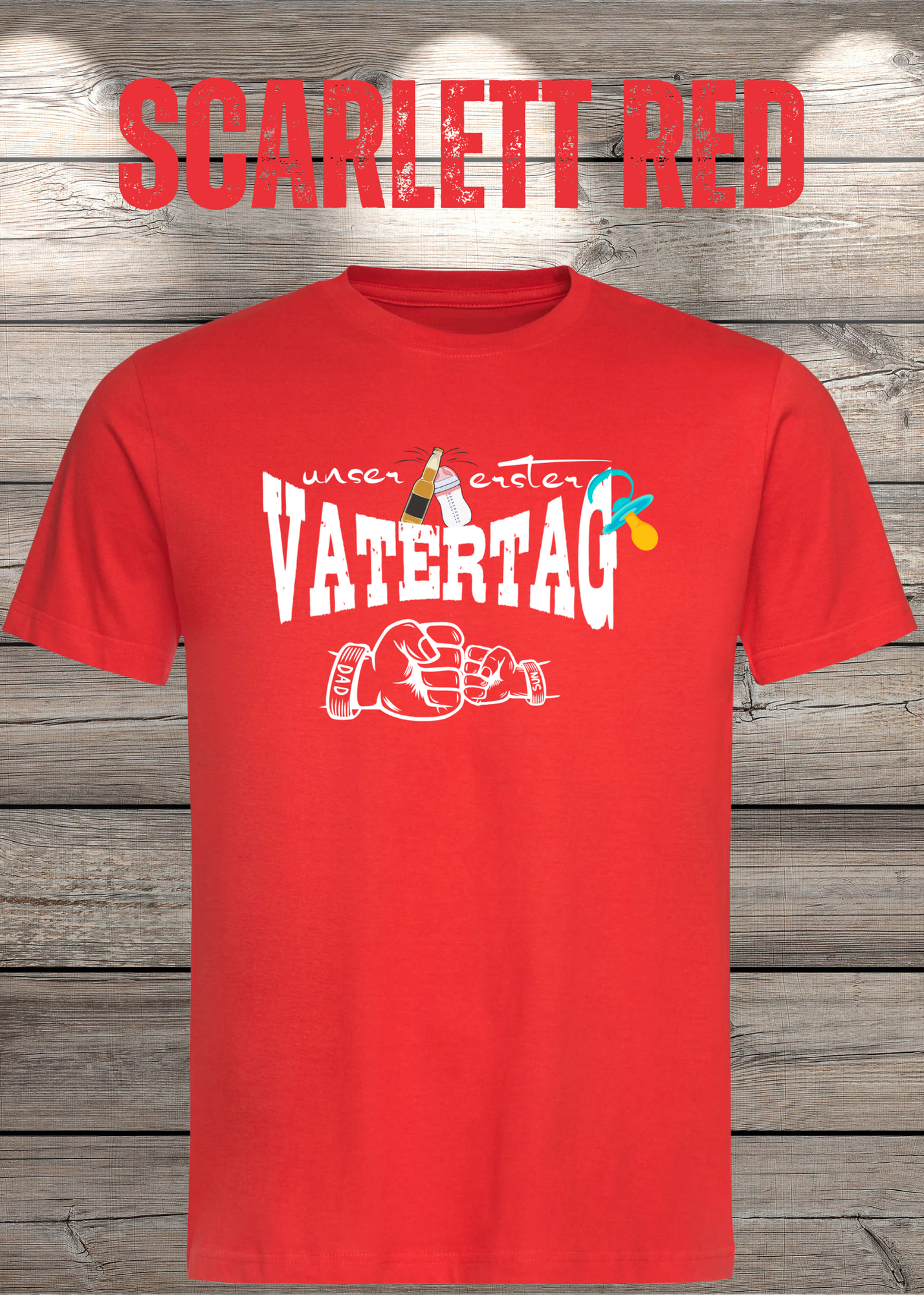 Herren T-Shirt für Papas mit Jungs Unser erster Vatertag Partnerschirt Vater Sohn T-Shirt Geschenkidee Witziges Papa T-Shirt