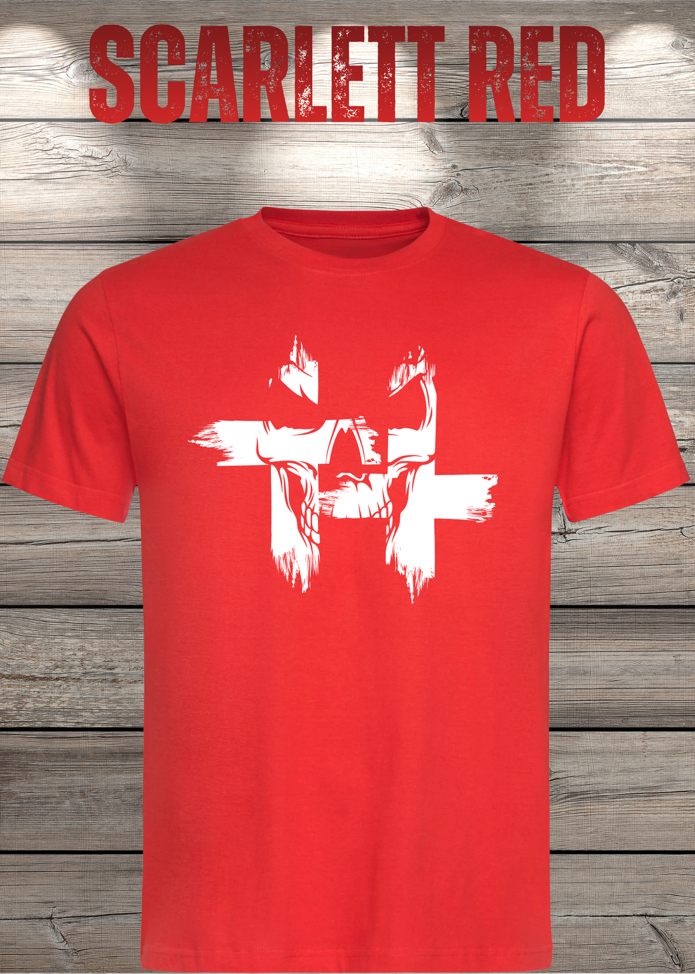 T-Shirt Kreuz Skull Totenkopf - Gothic Geschenkidee Rock Metal Style