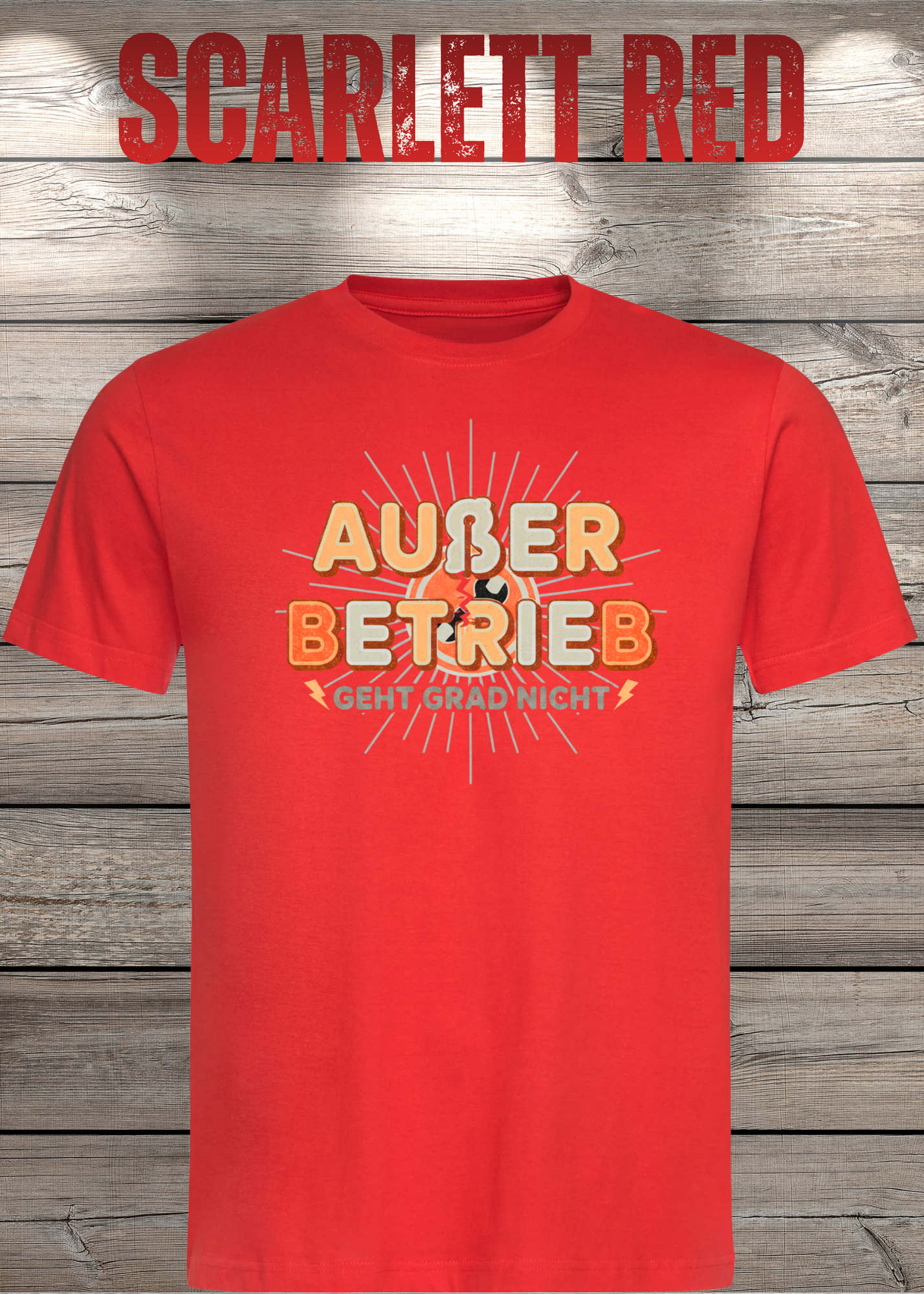 T-Shirt 'Außer Betrieb' - Witziges Spruch-Shirt für Ruhesuchende
