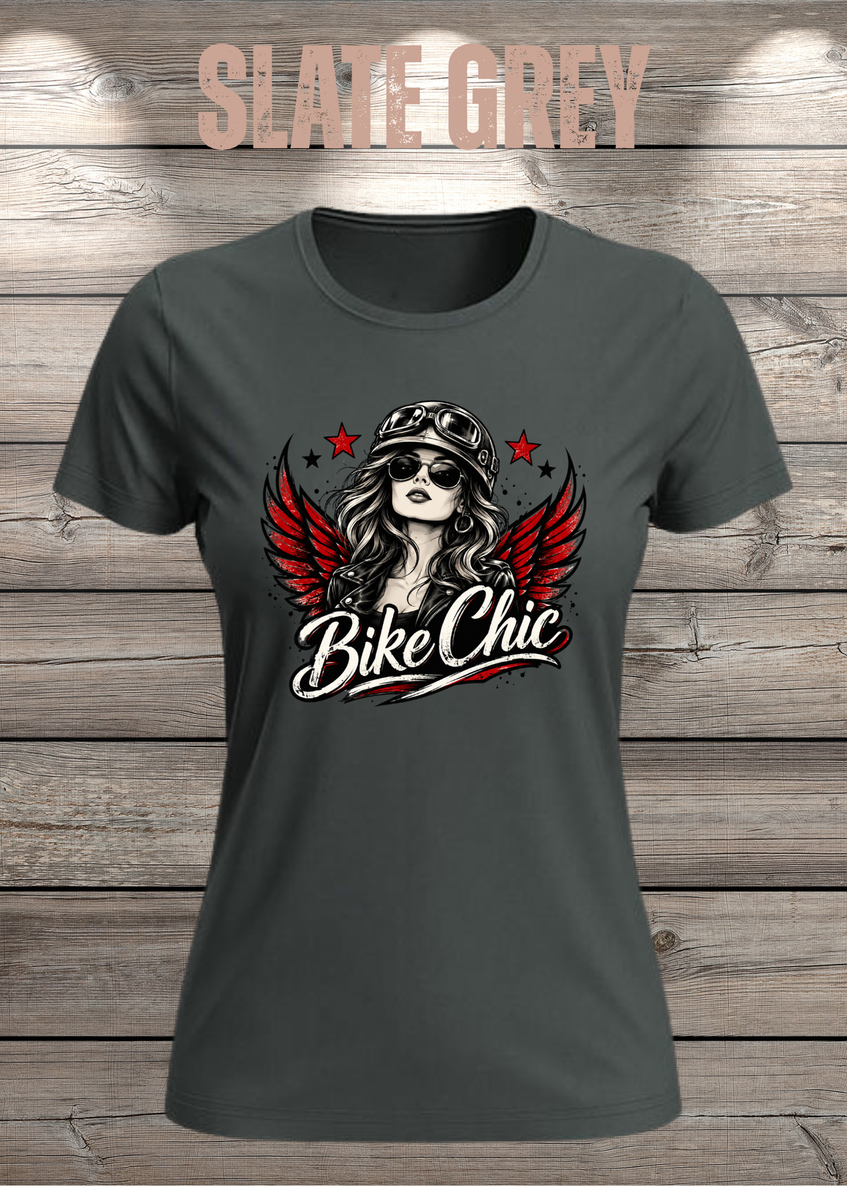 Bike Chic – Damen Biker T-Shirt | Rockiges Motorrad Shirt