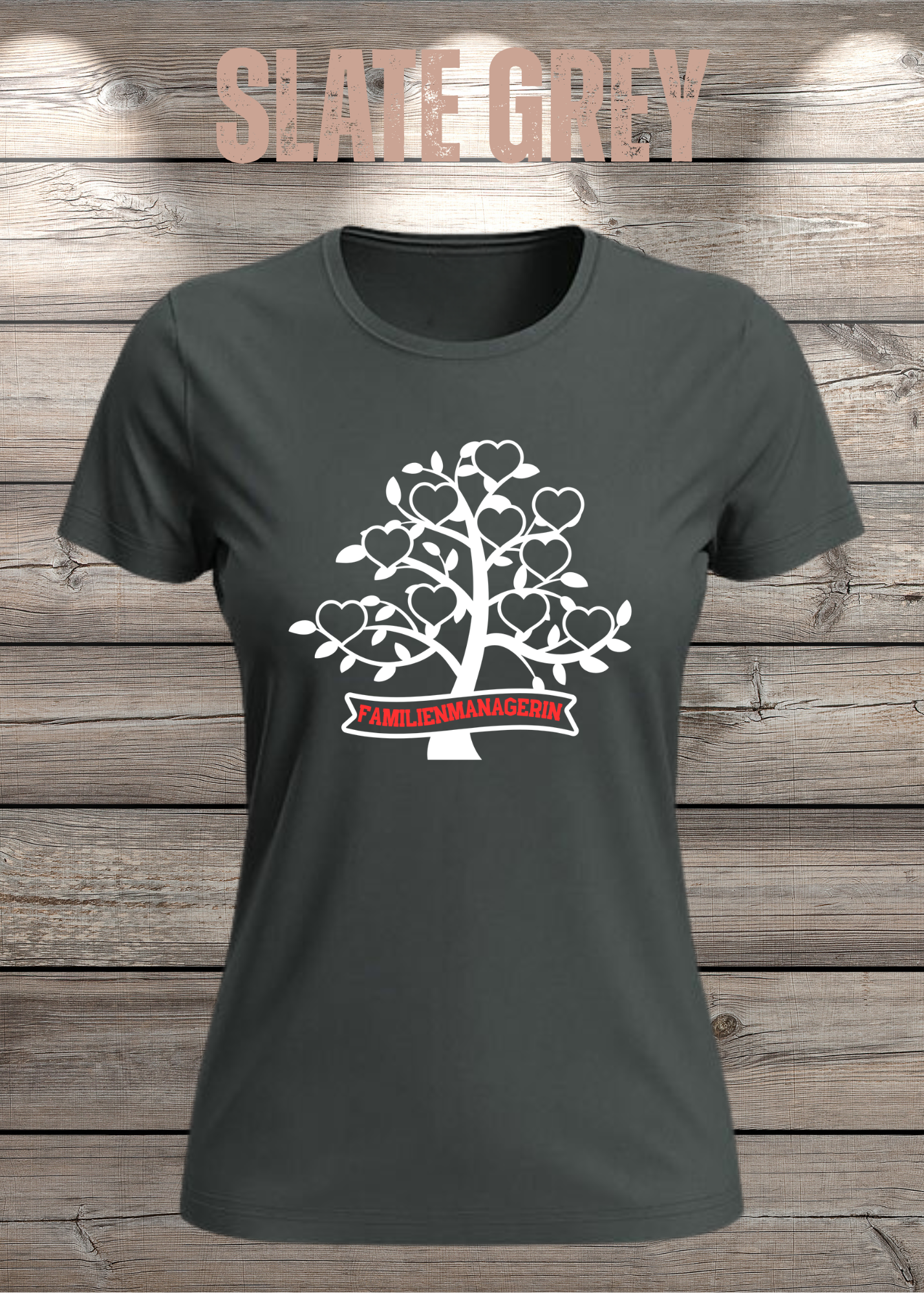 Familienmanagerin T-Shirt Damen – Herzbaum | Geschenk für Mama