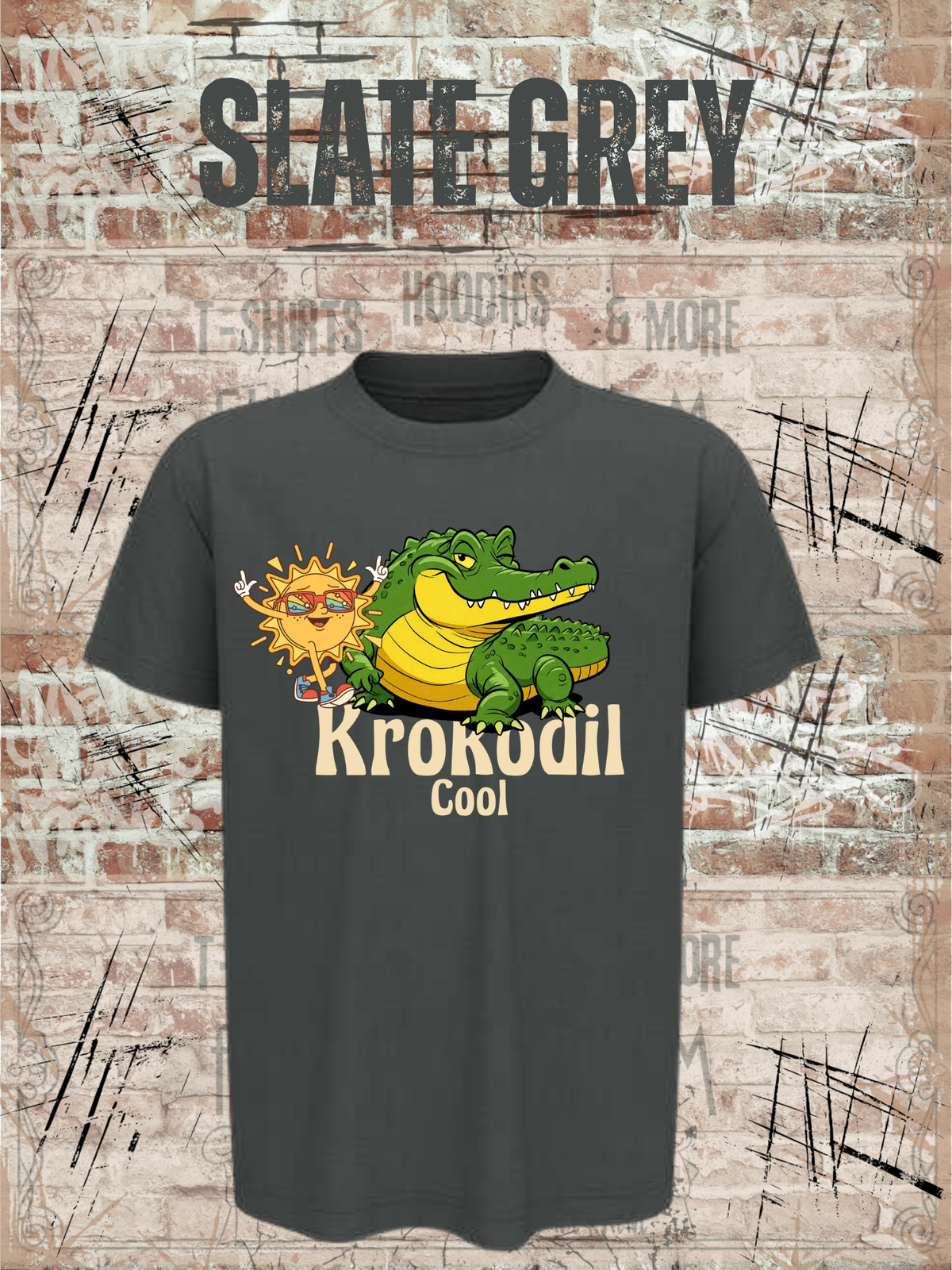 Krokodil Cool – Kinder T-Shirt für Jungen & Mädchen
