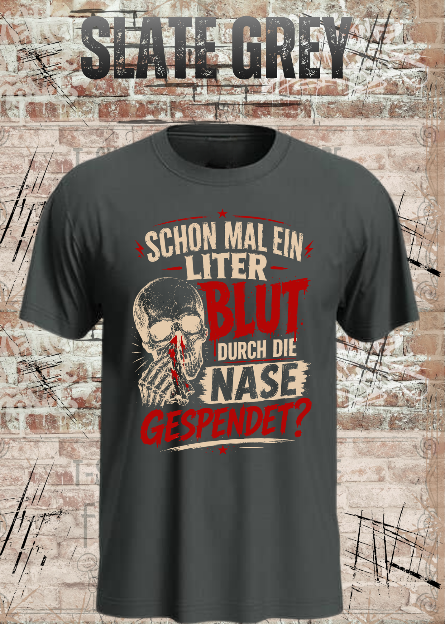 Schon mal ein Liter Blut durch die Nase gespendet? – Lustiges Vintage Unisex T-Shirt