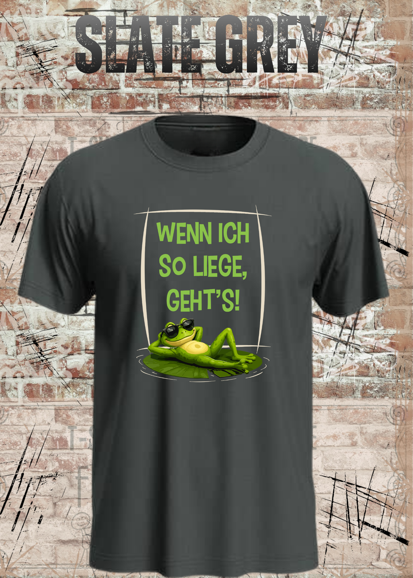 Wenn ich so liege, geht's! Frosch T-Shirt – Lustiges Fun Shirt mit chilligem Frosch